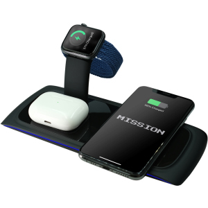 Беспроводное зарядное устройство Mission Wireless Dock N33 3 в 1 Black (Mi-N33bk) в Житомире