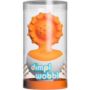 Прорізувач-неваляшка Fat Brain Toys dimpl wobl помаранчевий (F2172ML) (811802024442) краща модель в Житомирі