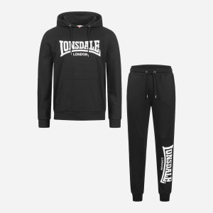 Спортивний костюм Lonsdale Cloudy 117199-1500 XXL Black/White (4251522375138) краща модель в Житомирі