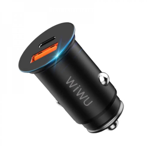 Автомобильное зарядное устройство WiWU Car Charger Type-C PD QC 3.0 30W PC200 - Black / Черное рейтинг