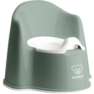 Горщик-крісло BabyBjorn Potty Chair Темно-зелений/Білий (55268) краща модель в Житомирі