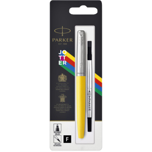 Ручка ролер Parker Jotter 17 Plastic Yellow CT RB блістер (15 326) краща модель в Житомирі