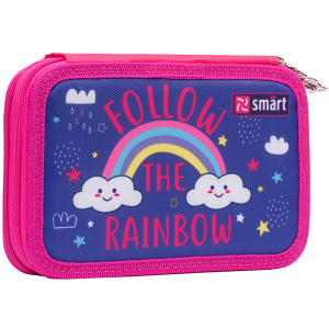 Пенал твердый Smart двойной HP-01 Follow the rainbow фиолетовый (532818) лучшая модель в Житомире