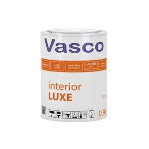 Краска Vasco interior LUXE ( Васко интериор ЛЮКС ) 0.9 л акриловая, совершенноматовая, стойкая к мытью, для интерьера в Житомире