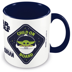 хорошая модель Чашка Pyramid International Star Wars: The Mandalorian - Child On Board Blue Mug 315 ml