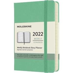 Тижневик Moleskine 2022 9 х 14 см 144 сторінки Ментол (8056420858587) ТОП в Житомирі