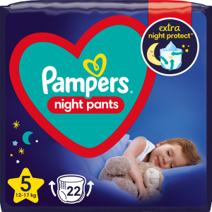 Підгузки-трусики нічні Pampers Night Pants Розмір 5 (12-17 кг) 22 шт (8006540234730) краща модель в Житомирі