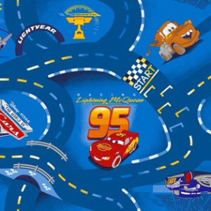 Ковролин AW WORLD OF CARS 77 5м синий с рисунком ТОП в Житомире