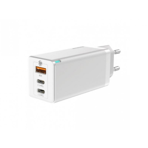 Зарядний пристрій Baseus GaN Travel (3USB) 65W White (CCGAN-B02) краща модель в Житомирі