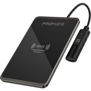 Беспроводное зарядное устройство Promate AuraCard-15W Black (auracard-15w.black) лучшая модель в Житомире