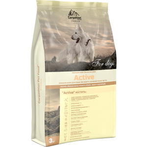 Сухой корм Carpathian Pet Food Active с курицей, скумбрией для взрослых активных собак от 1 года 3 кг (4820111140879) в Житомире