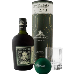 Ром Diplomatico Reserva Exclusiva 0.7 л 40% подарочная коробка с бокалом и формой для льда (7594003629854) в Житомире