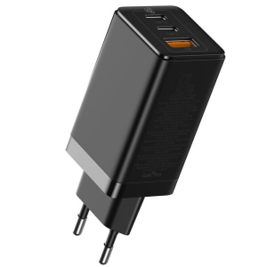 Сетевое зарядное устройство Baseus GaN2 Pro Quick Charger (65W) + кабель Type-C (CCGAN2P-B01) - Black в Житомире