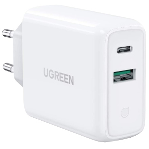 хороша модель Зарядний пристрій Ugreen CD170 36W USB + Type-C Charger White (UGR-60468)