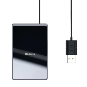 Бездротовий зарядний пристрій Baseus Wireless Charger Card Ultra Thin 15W WX01B-01 Black надійний