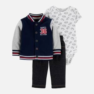 Комплект (бомбер + боди + брюки) Carters 1H291910 80 см 400 N Navy (192136729860)