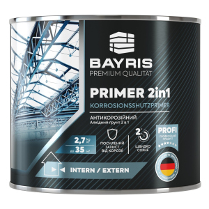 купити Грунтовка для металу антикорозійна Primer 2 in 1 Bayris 2.7 кг сірий