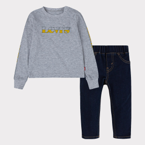 Комплект (джемпер + джинсы) Levi's 6ED534-C87 98 см Серый (3665115443653) ТОП в Житомире