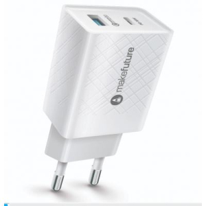 Зарядний пристрій MakeFuture 42W Type-C PD + USB QC3.0 White (MCW-322PWH) ТОП в Житомирі