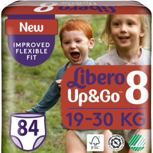 Підгузки-трусики Libero Up&Go 19-30 кг розмір 8 84 шт (7322541481517) в Житомирі