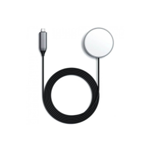 Бездротовий зарядний пристрій Satechi USB-C Magnetic Wireless Charging Cable Space Grey (ST-UCQIMCM)