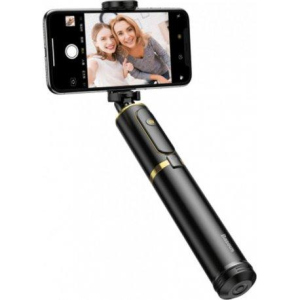 Держатель выдвижной для селфи Baseus Fully Folding + Bluetooth кнопка Stick Gold SUDYZP-D1V лучшая модель в Житомире