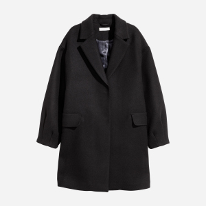 Пальто H&M XAZ085247EASA M Черное (DD8000001625747) лучшая модель в Житомире