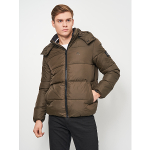 Пуховик Calvin Klein Jeans Essentials Non Down Jacket J30J319057-LBL L Black Olive (8719854518938) краща модель в Житомирі