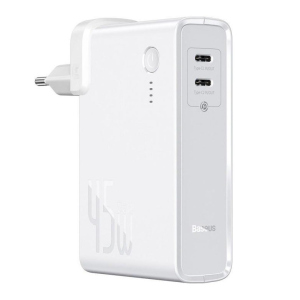 Зарядное устройство Baseus с Powerbank 45W 10000mAh + Cable Type-C to Type-C 60W (1m) white