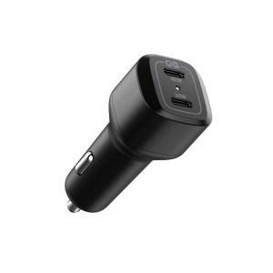 Автомобільний зарядний пристрій Spigen PC2000 PowerArc 2-Port Car Charger PD65W/QC3.0 Black в Житомирі