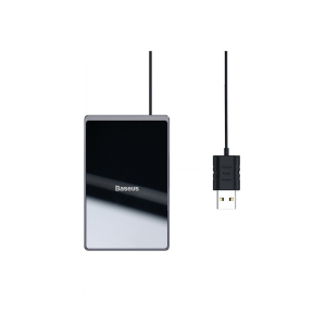 Беспроводное ЗУ Baseus Card Ultra-Thin 15W (with USB cable 1m) black ТОП в Житомире