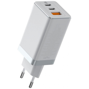 купити Адаптер мережний 1USB 2Type-C Baseus GaN2 Pro PD 65W QC 3.0 5A (CCGAN2P-B02) White