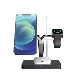 Зарядное устройство JYD 4в1 LED Magnetic wireless charger 15W Max для iPhone/Samsung/Apple Watch/AirPods ТОП в Житомире