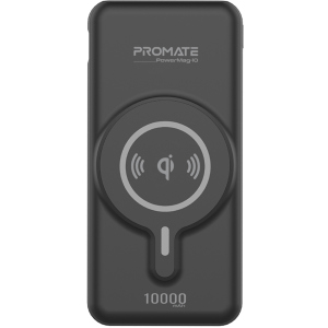 УМБ Promate PowerMag-10 10000 mAh MagSafe USB-C PD та USB-А QC3 Black (powermag-10.black) краща модель в Житомирі