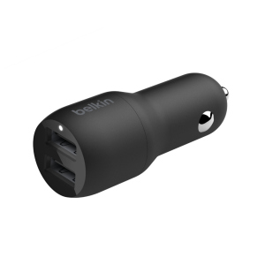 Зарядний пристрій Belkin Car Charger (24W) Dual USB-A, USB-A - Lightning, 1m, black