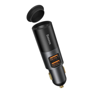 Зарядное автомобильное Baseus CCBT-D0G Share Together Fast Charge Car Charger with Cigarette Lighter Port U+U 120W Серый рейтинг