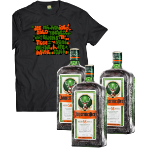 Лікер Jagermeister 0.7 л 35% 3 пляшки (+ексклюзивна футболка) (DESIGN1) p.S (4067700013018_R_S) ТОП в Житомирі