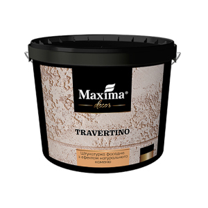 Штукатурка фасадная с эффектом натурального камня Travertino Maxima Decor - 15 кг (45658) ТОП в Житомире