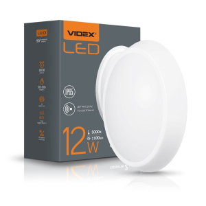 LED світильник IP65 овальний VIDEX 12W 5000K білий сенсорний ТОП в Житомирі