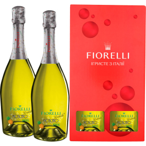 Подарочный набор игристых коктейлей Fiorelli Moscato Ananas золотистый сладкий 0.75 л 6.5% + Fiorelli Moscato Ananas золотистый сладкий 0.75 л 6.5% (0733102570231)