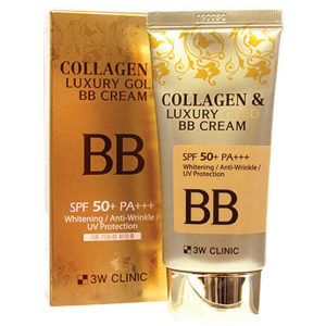 ВВ-крем для обличчя 3W Clinic Collagen & Luxury Gold BB Cream SPF50+/PA+++ 50 мл (8809331318875) в Житомирі