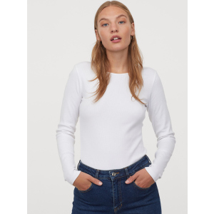 Лонгслив H&M 7849262dm XL Белый (PS2030000188963) рейтинг