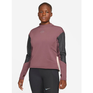 Спортивная кофта Nike W Nk Df Run Dvn Crew DD5263-646 M Темно-бордовая с черным (195238030247) в Житомире