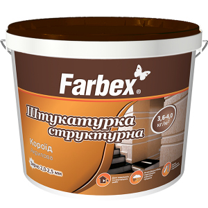 Штукатурка структурна акрилова «Короїд» Farbex білий 18 кг в Житомире