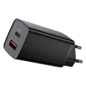 Зарядное устройство Baseus GaN2 Lite Quick Charger 65W USB-A/USB-C Black (CCGAN2L-B01) надежный