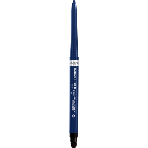 Водостойкий автоматический гелевый карандаш для век L'Oreal Paris Infaillible Grip Liner Blue Jersey темно-синий 1 г (3600524026677) ТОП в Житомире