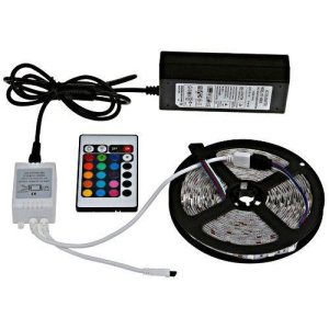 Світлодіодна стрічка SMD 5050 300 LED RGB 5м з пультом та блоком живлення в Житомирі