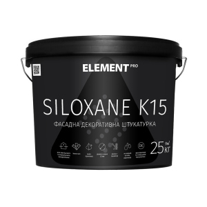 Фасадна штукатурка ELEMENT PRO SILOXANE K15 25 кг Прозора краща модель в Житомирі