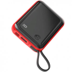 УМБ Baseus Mini S Digital Display 3A 10000mAh (with Lightning Cable) Red краща модель в Житомирі