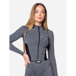 Жіночий лонгслів Designed for Fitness 518421010 XS/S Сірий (DF2000000027722) краща модель в Житомирі